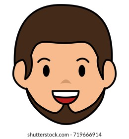 young man head avatar character