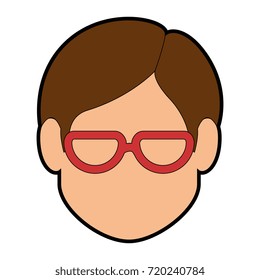 young man head avatar character