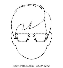 young man head avatar character