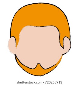 young man head avatar character