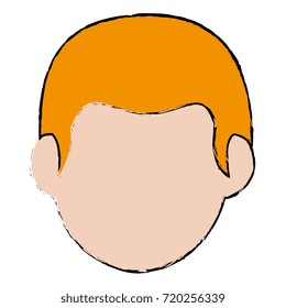 young man head avatar character