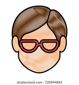 young man head avatar character