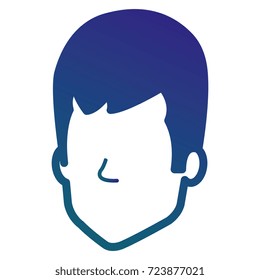 young man head avatar character