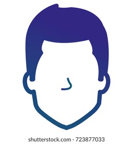 young man head avatar character