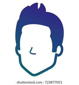 young man head avatar character