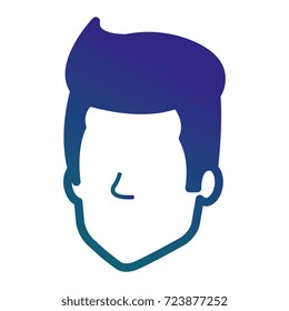 young man head avatar character