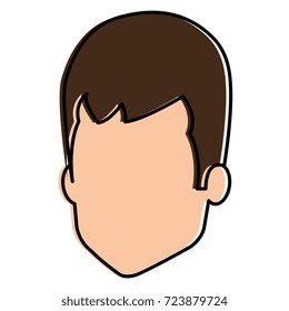 young man head avatar character
