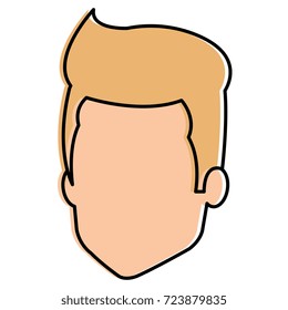 young man head avatar character