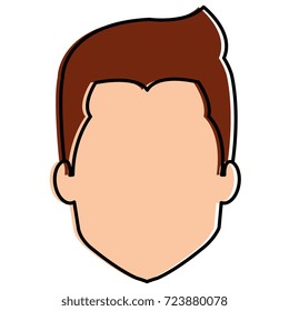 young man head avatar character