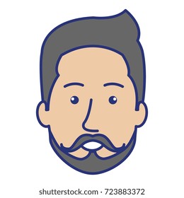 young man head avatar character