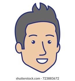 young man head avatar character