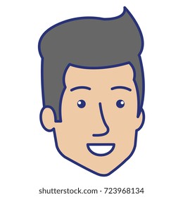 young man head avatar character