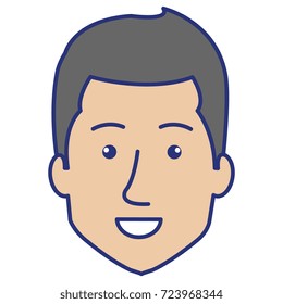 young man head avatar character