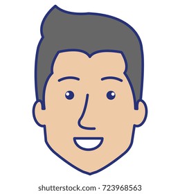 young man head avatar character