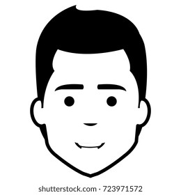 young man head avatar character