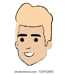 young man head avatar character