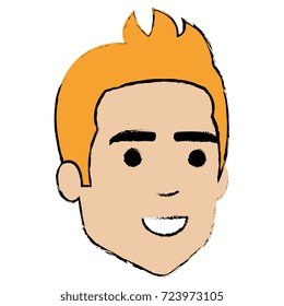 young man head avatar character