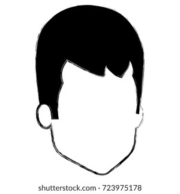 young man head avatar character