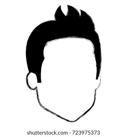 young man head avatar character
