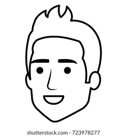 young man head avatar character