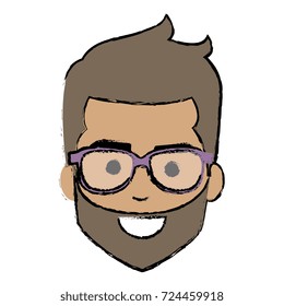 young man head avatar character