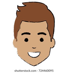 young man head avatar character