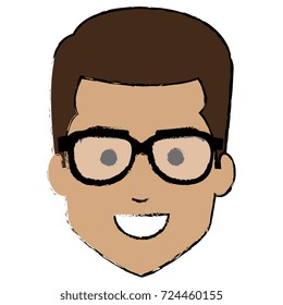 young man head avatar character