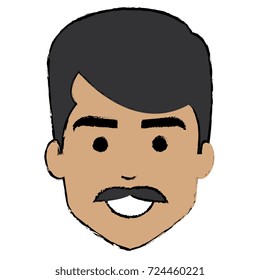 young man head avatar character