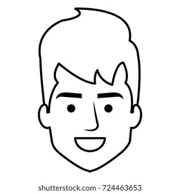 young man head avatar character