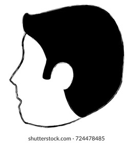 young man head avatar character