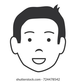 young man head avatar character