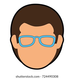 young man head avatar character
