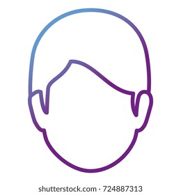 young man head avatar character