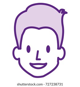 young man head avatar character