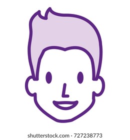 young man head avatar character