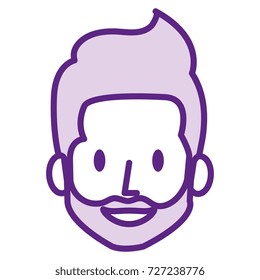 young man head avatar character