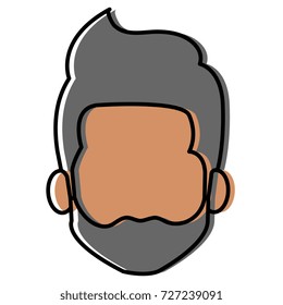 young man head avatar character