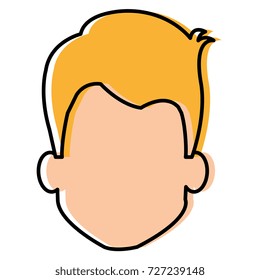 young man head avatar character