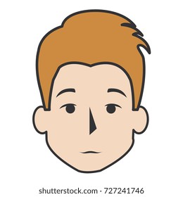 young man head avatar character