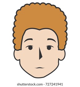young man head avatar character