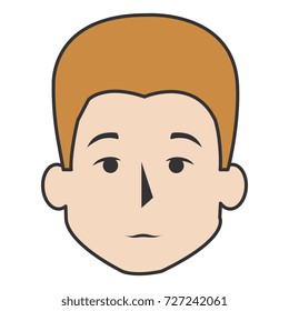 young man head avatar character