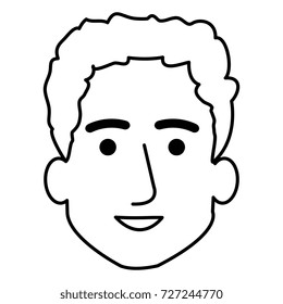 young man head avatar character