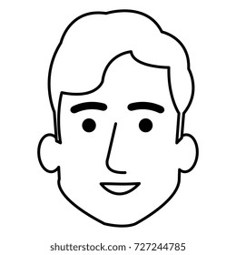 young man head avatar character