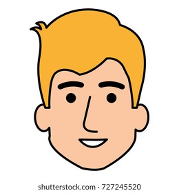 young man head avatar character