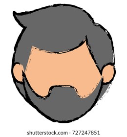 young man head avatar character