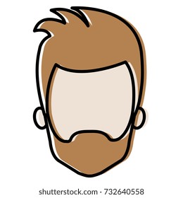 young man head avatar character