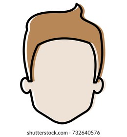 young man head avatar character