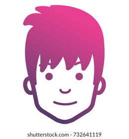 young man head avatar character