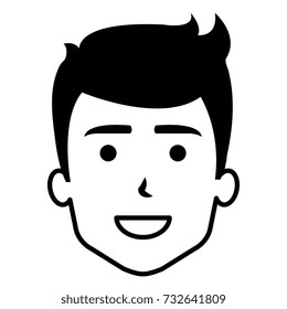 young man head avatar character