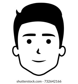 young man head avatar character